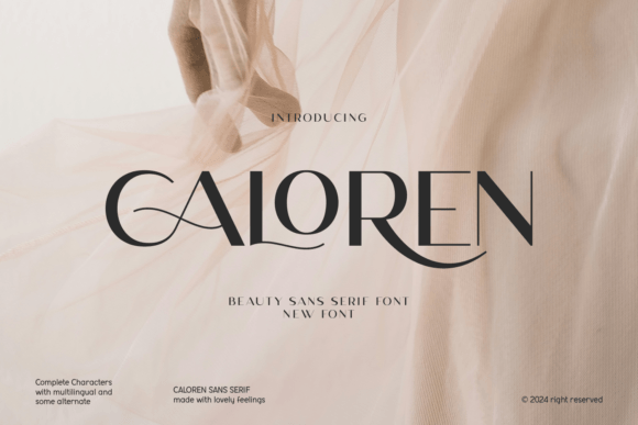 Caloren: A Modern Sans Serif Typeface for Elegant Editorial Design