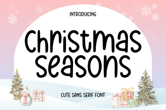 Christmas Seasons Typeface for Holiday Editorial Design